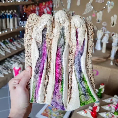 Anioły Wiara Nadzieja Miłość - Art Leaf -  28 x 20 cm figurka dekoracyjna gipsowa