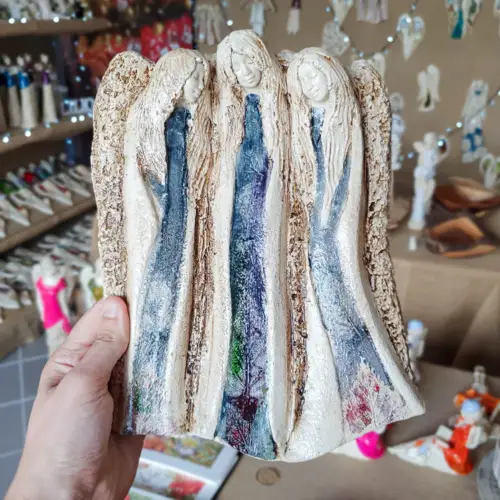 Anioły Wiara Nadzieja Miłość - Art Leaf -  28 x 20 cm figurka dekoracyjna gipsowa