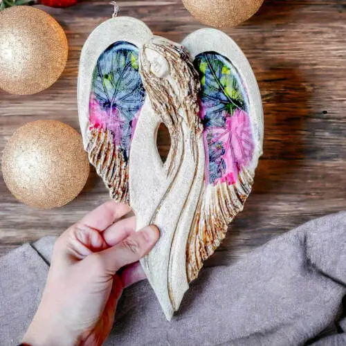 Anioł Cynthia Art  -  30 x 17 cm figurka dekoracyjna gipsowa