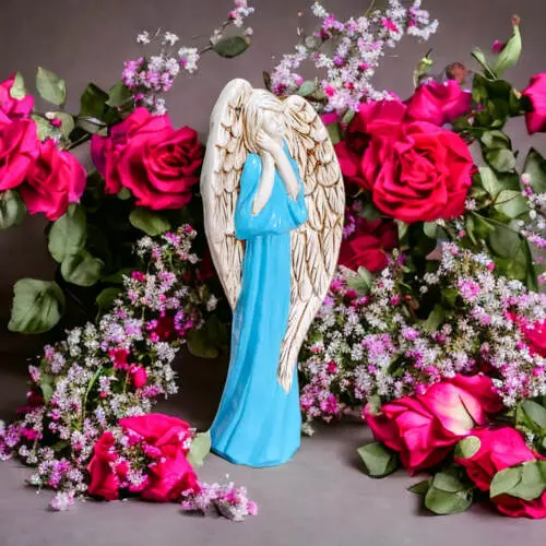 Anioł Gabriel - Niebiański -  40 x 18 cm figurka dekoracyjna gipsowa