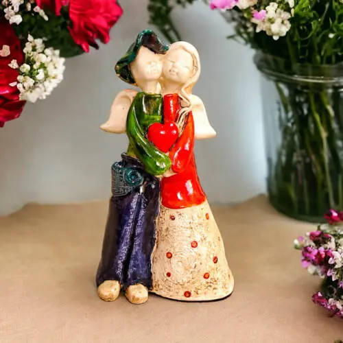 Anioły Natalia & Ludwik Art -  21 x 13 cm figurka dekoracyjna gipsowa