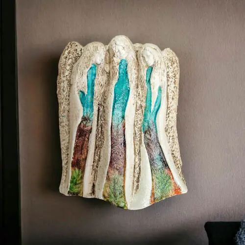 Anioły Wiara Nadzieja Miłość - Art Leaf -  28 x 20 cm figurka dekoracyjna gipsowa
