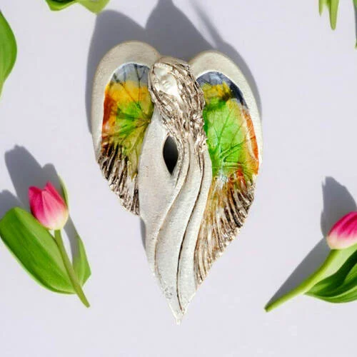 Anioł Cynthia Art Leaf -  30 x 17 cm figurka dekoracyjna gipsowa