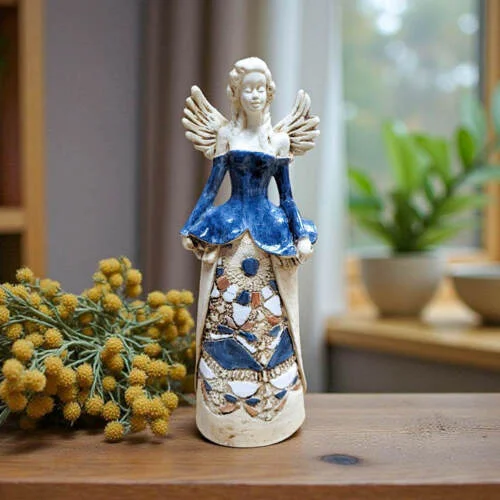 Anioł Anna - jeans -  35 x 15 cm figurka dekoracyjna gipsowa