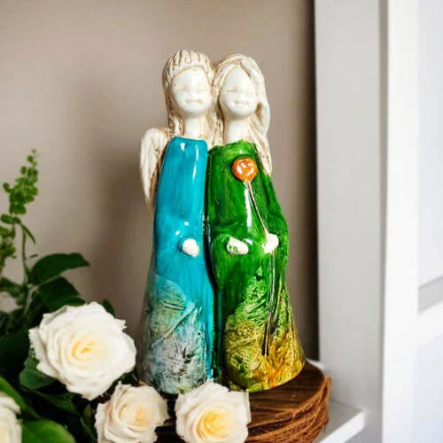 Anioły Apple & Ella Art  -  18 x 10 cm figurka dekoracyjna gipsowa