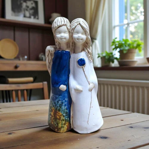 Anioły Apple & Ella Art 4 -  18 x 10 cm figurka dekoracyjna gipsowa