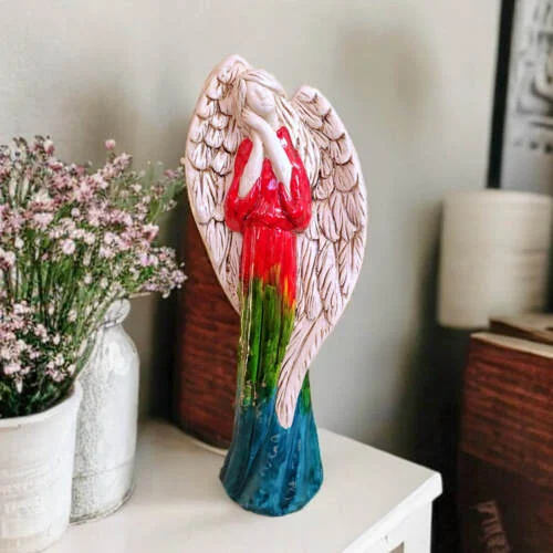 Anioł Gabriel Art - Wiara, Nadzieja, Miłość -  40 x 18 cm figurka dekoracyjna gipsowa