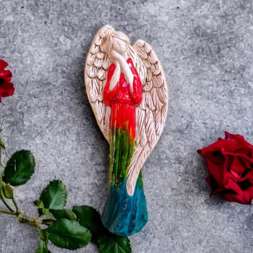 Anioł Gabriel Art - Wiara, Nadzieja, Miłość -  40 x 18 cm figurka dekoracyjna gipsowa