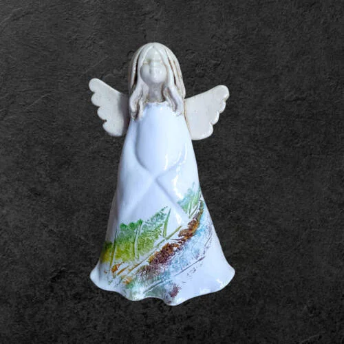 Anioł Monica Art  -  18 x 10 cm figurka dekoracyjna gipsowa