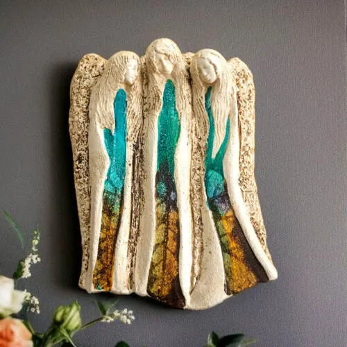 Anioły Wiara Nadzieja Miłość - Art Leaf -  28 x 20 cm figurka dekoracyjna gipsowa