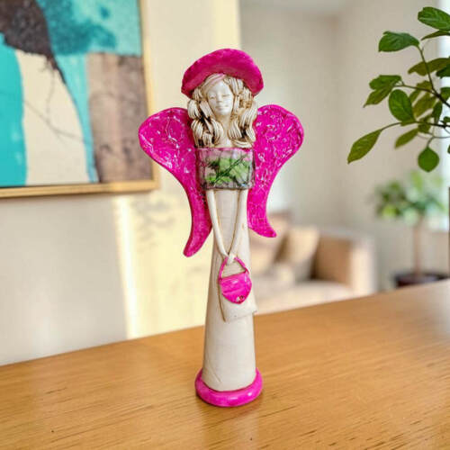 Anioł Coco Art -  30 x 14 cm figurka dekoracyjna gipsowa