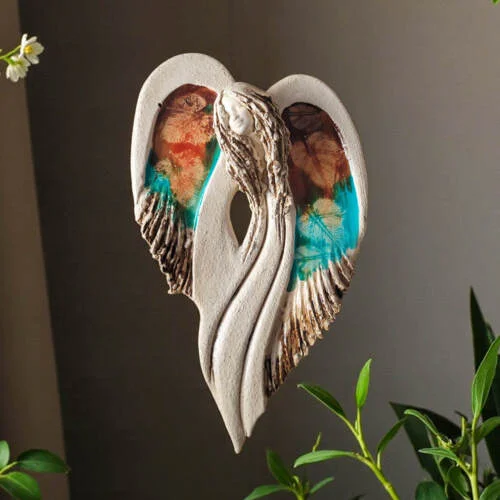 Anioł Cynthia Art Leaf -  30 x 17 cm figurka dekoracyjna gipsowa