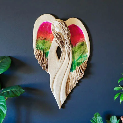 Anioł Cynthia Art Leaf -  30 x 17 cm figurka dekoracyjna gipsowa