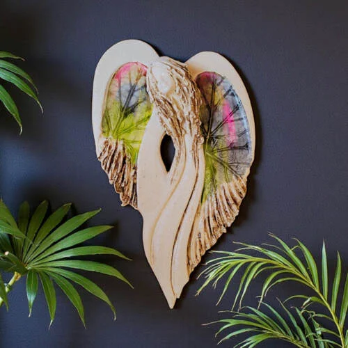 Anioł Cynthia Art Leaf -  30 x 17 cm figurka dekoracyjna gipsowa