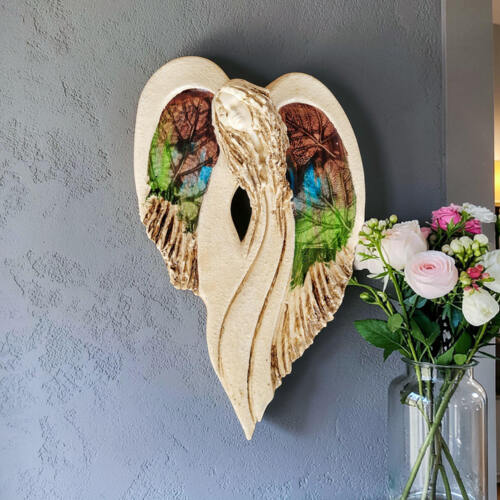Anioł Cynthia Art Leaf -  30 x 17 cm figurka dekoracyjna gipsowa