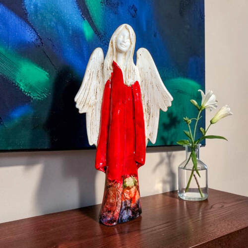 Anioł Julia Art  -  27 x 14 cm figurka dekoracyjna gipsowa