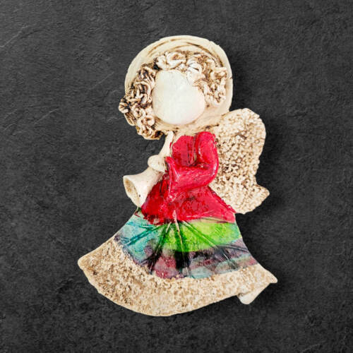 Liolinka z trąbką - Art Leaf -  15 x 10 cm figurka dekoracyjna gipsowa