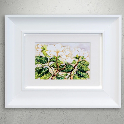 Serenity - Smooth  -  24 x 30 cm grafika ręcznie złocona z ramką