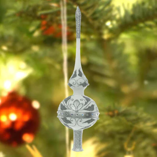 Szpic choinkowy Królewski -  28 cm bombka choinkowa szklana 1 szt