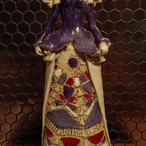 Anioł Anna - jeans -  35 x 15 cm figurka dekoracyjna gipsowa