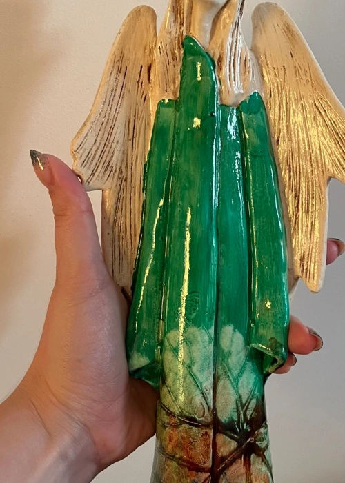 Anioł Julia Art Leaf -  27 x 14 cm figurka dekoracyjna gipsowa