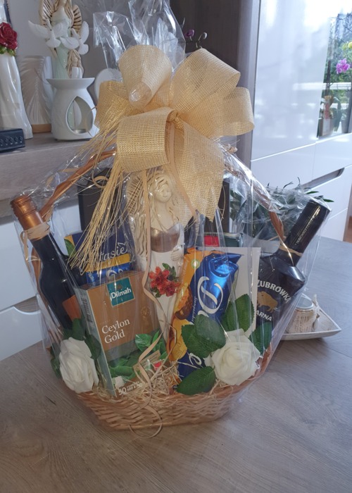 Miłujące Anioły - biało czarne -  37 x 12 cm figurka dekoracyjna gipsowa