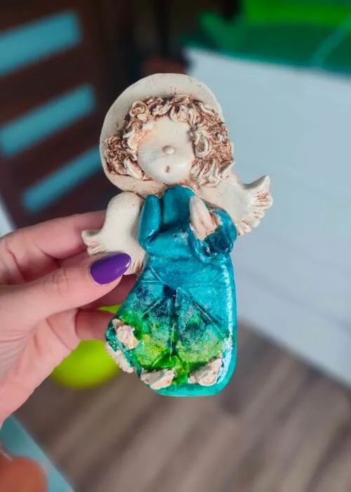 Liolinek Marzyciel Art Leaf -  10 x 7 cm figurka dekoracyjna gipsowa