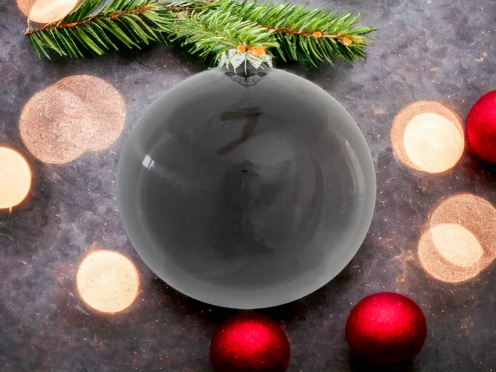 Czarne bombki jednokolorowe zestaw