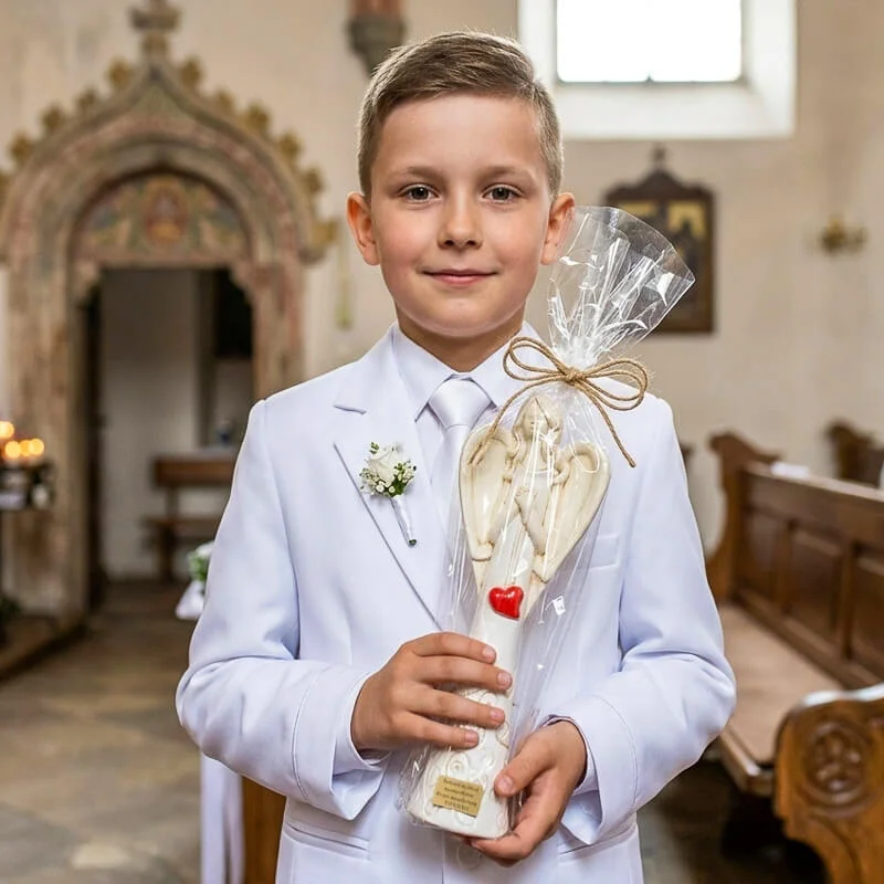 Figurka z sercem na pamiątkę I Komunii Świętej