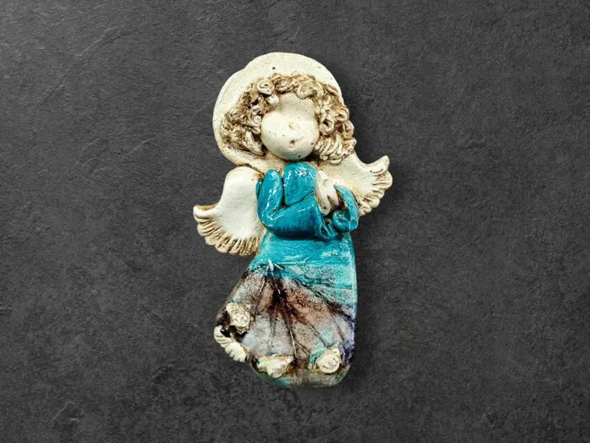 Liolinek Marzyciel Art Leaf -  10 x 7 cm figurka dekoracyjna gipsowa